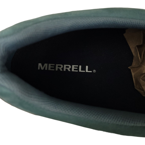 Merrell Mens Jungle Moc Slip-On Shoes Sz 13 Waterproof Leather Japanese Blue EUC - Picture 10 of 16